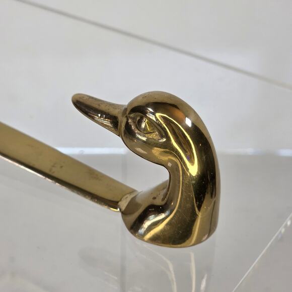 Vintage Solid Brass Duck Head Letter Opener Collector Monogrammed BBA - Picture 4 of 8
